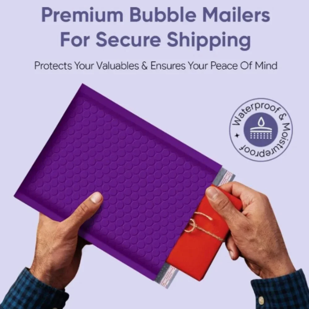 Poly Bubble Mailers,‎ 100-Pack Self-Seal Padded 8x12